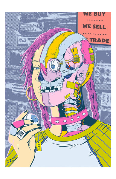 Print: Robo Face by Jenn Woodall