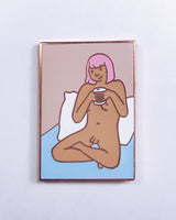 Enamel Pin: "A Woman Who Happens To Have A Penis" Tea by Ramona Sharples