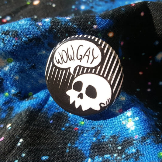 Wow, Gay Button by Al Neun