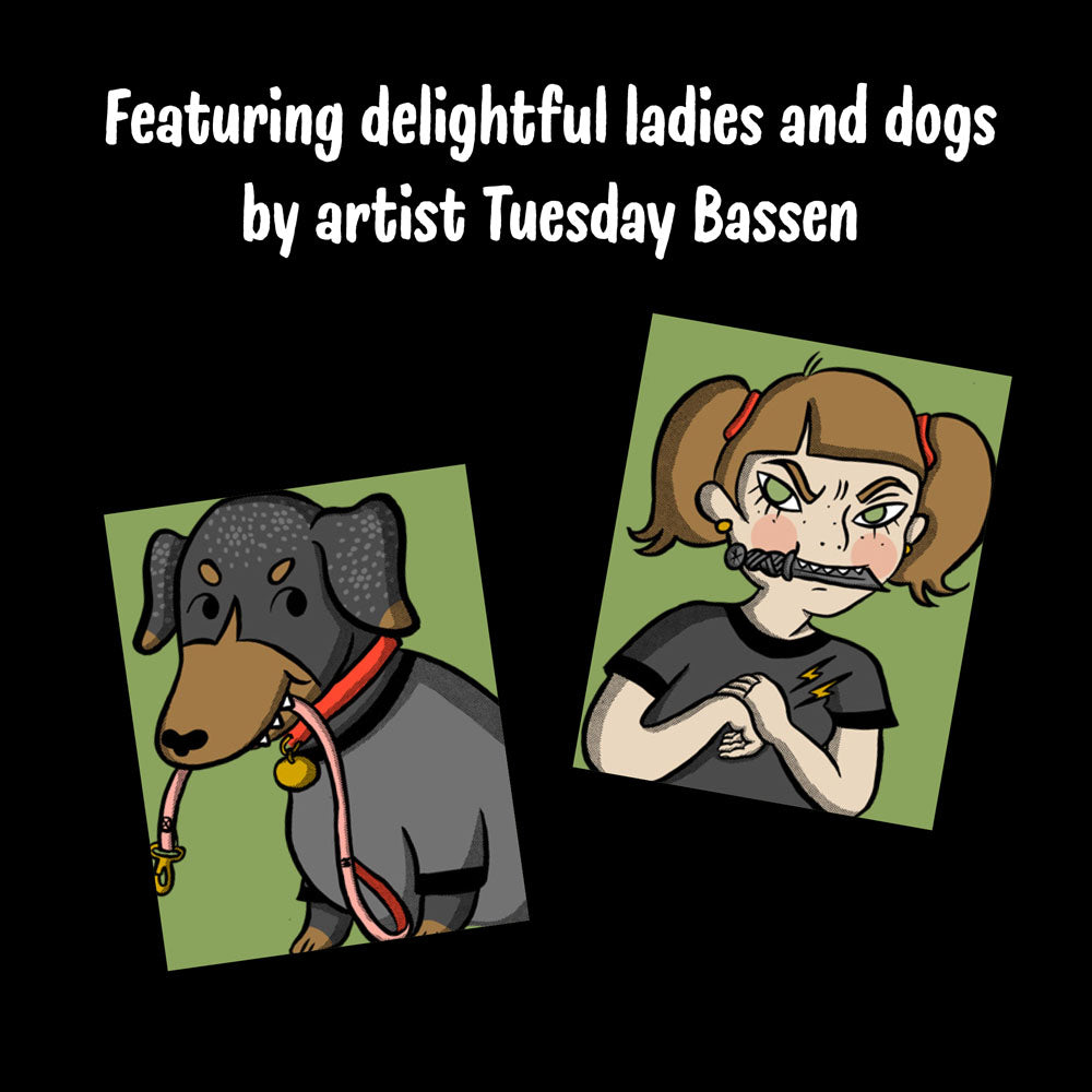 Bad Dogs Bad Girls Erasers by Tuesday Bassen