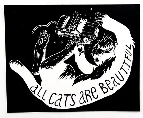 Sticker: All Cats Are Beautiful (ACAB) by Ben Passmore