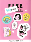 Fart School Sticker Sheet by Mel Stringer