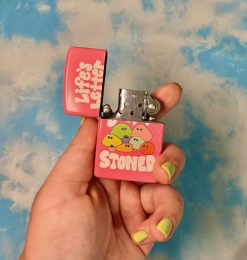 Life's Better Stoned Refillable Lighter by The Peach Fuzz