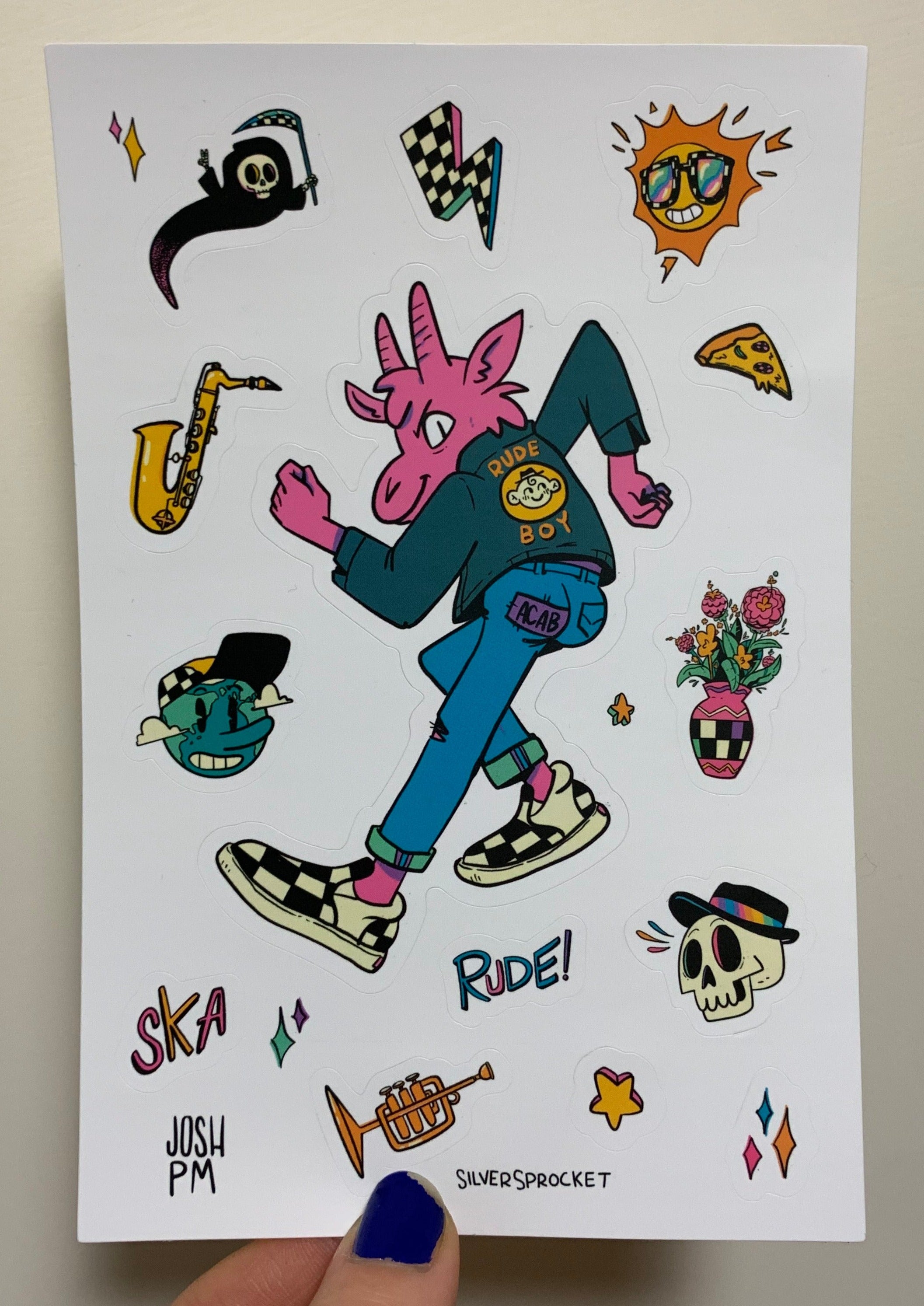 Ska Dreams Sticker Sheet by Josh PM – Silver Sprocket
