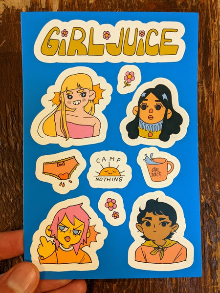 Girl Juice sticker sheet by Benji Nate
