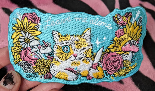 Embroidered Patch: Leave Me Alone by Inés Estrada