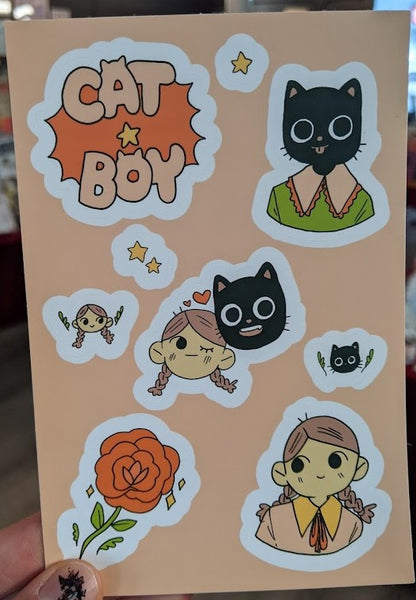 Catboy sticker sheet by Benji Nate