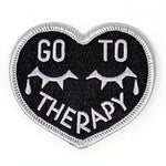 Embroidered Patch: Go To Therapy by Hazel Newlevant