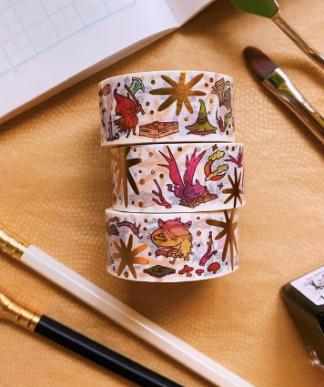 Washi Tape: Comic Fiends Gold Foil Tape by Natalie Andrewson
