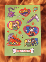 Pinky and Pepper Forever sticker sheet by Eddy Atoms