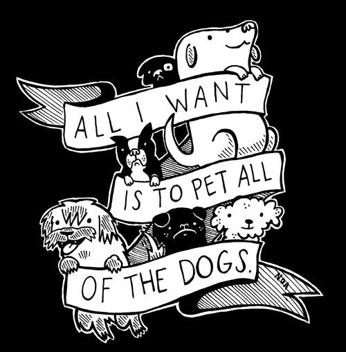 Sticker: All I Want Is To Pet All Of The Dogs by Nation Of Amanda