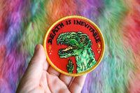 Embroidered Patch: Death is inevitable by Inés Estrada