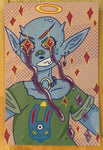 Happy Sad Goblin Mode Postcard by Blue Hare Comix