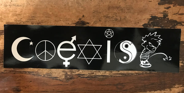 Sticker: COEXIST by Alex Krokus