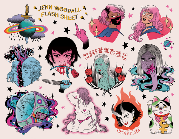Jenn Woodall Flash Sticker Sheet