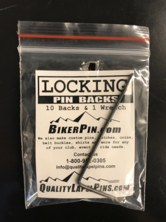 Locking Pin Back Pack of 10