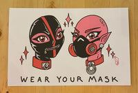 WEAR YOUR MASK Print by Blue Hare Comix