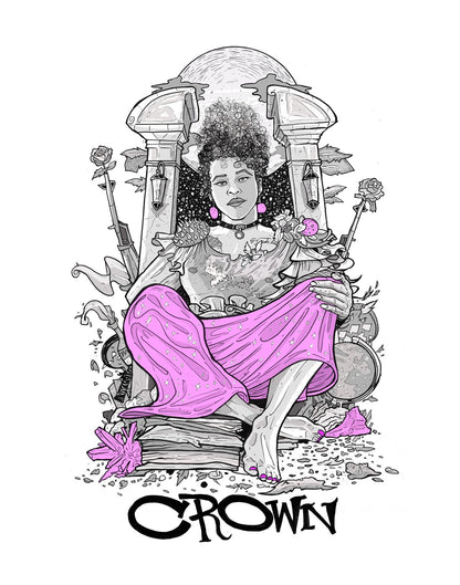 Risograph Print: Crown Chakra by Cristy C. Road