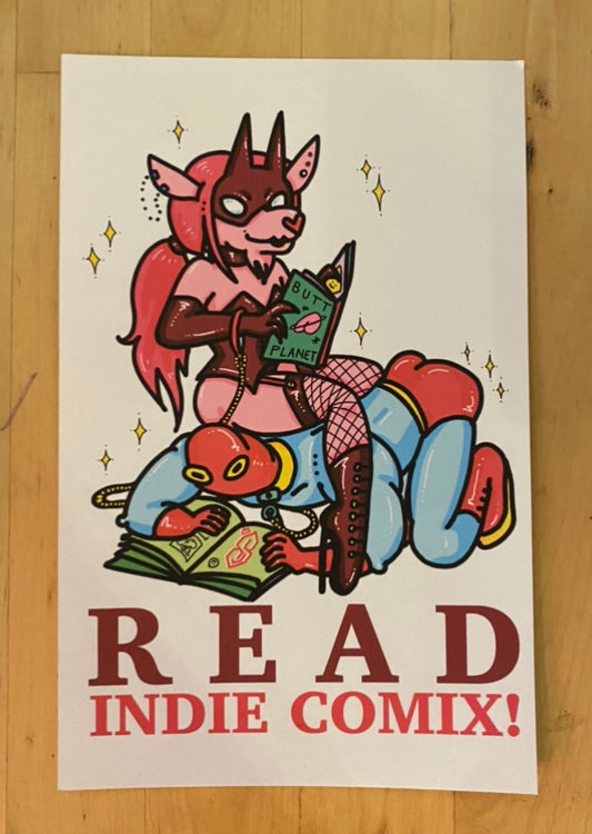 READ INDIE COMIX! Print by Blue Hare Comix