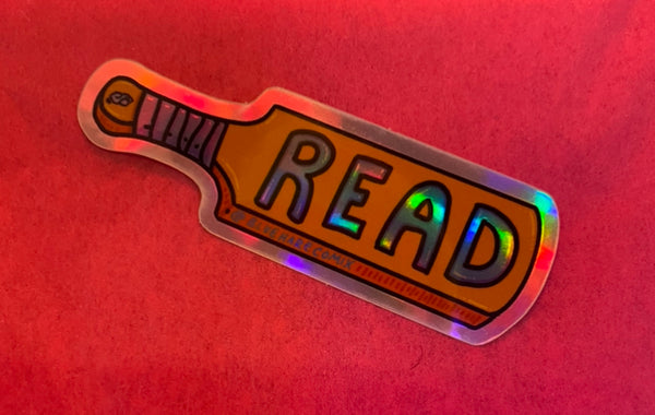 READ OR BE PUNISHED Sticker by Blue Hare Comix