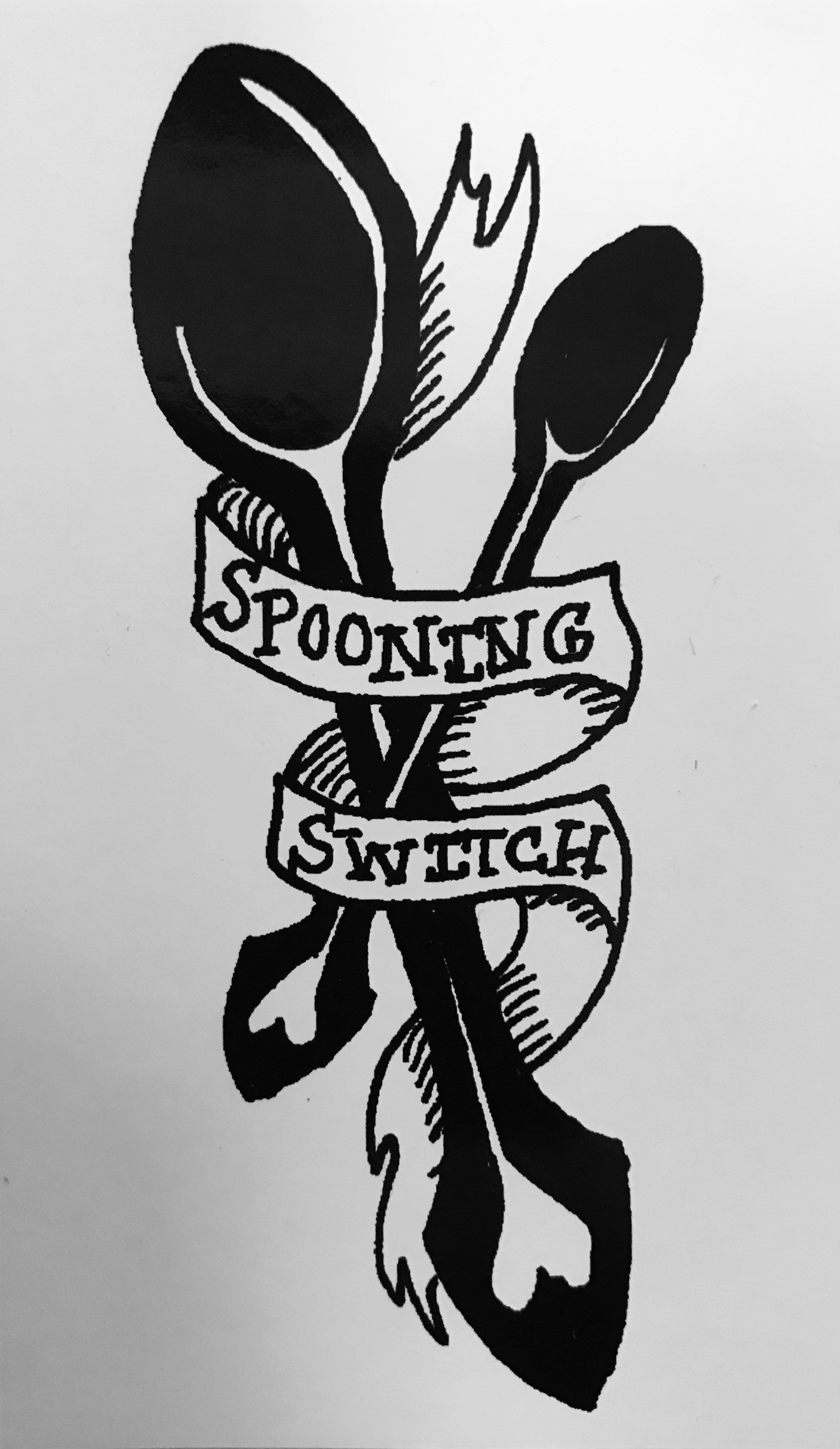 Spoonsimg Sticker: Spooning Switch by Ferin Fick – Silver Sprocket