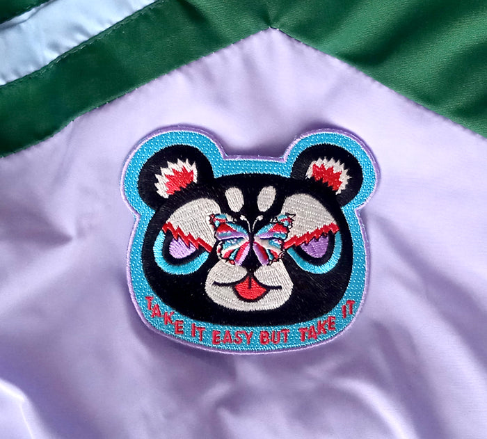 Embroidered Patch: TAKE IT EASY BUT TAKE IT by Inés Estrada