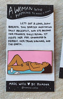 Enamel Pin: "A Woman Who Happens To Have A Penis" Mediation by Ramona Sharples