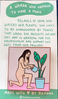 Enamel Pin: "A Woman Who Happens To Have A Penis" Plant by Ramona Sharples